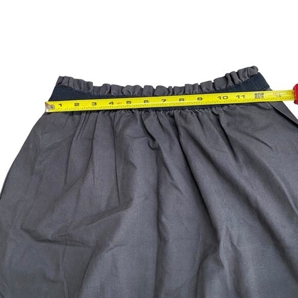 J Crew Women 00 Paperbag Waist Mini Skirt With Pockets Charcoal Gray 100% Cotton - Picture 8 of 8